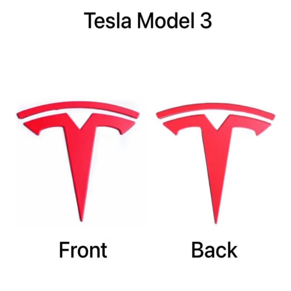 [SOLD] TESLA Model 3 Badge Emblem - Front Hood and Rear Trunk Replacement Logo